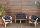 Mayaadi Home 6-tlg. Auflagekissen Set Gartenbank Hellgrau Bild 3