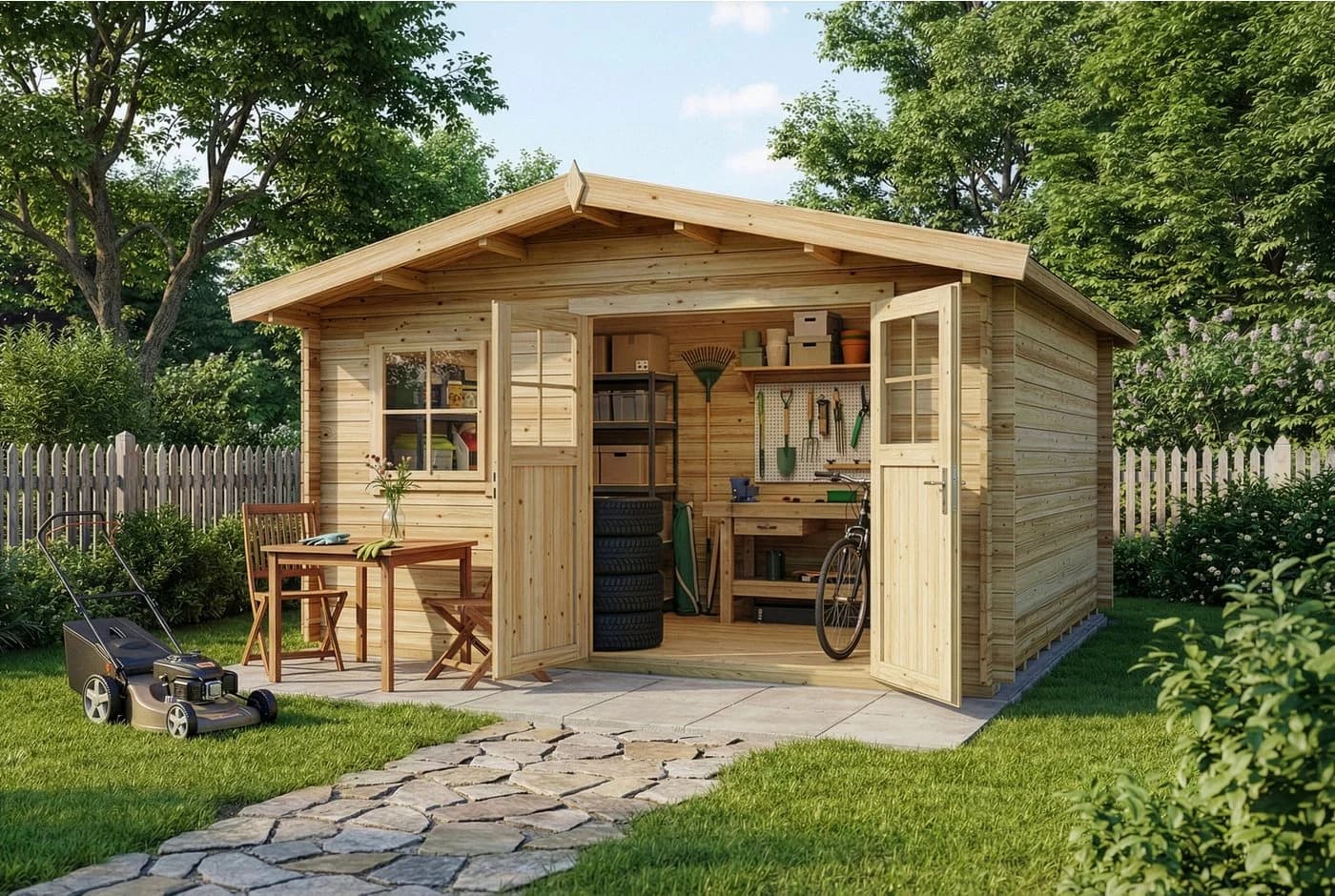 Alpholz Gartenhaus Valeria Naturbelassen Inkl. Fußboden
