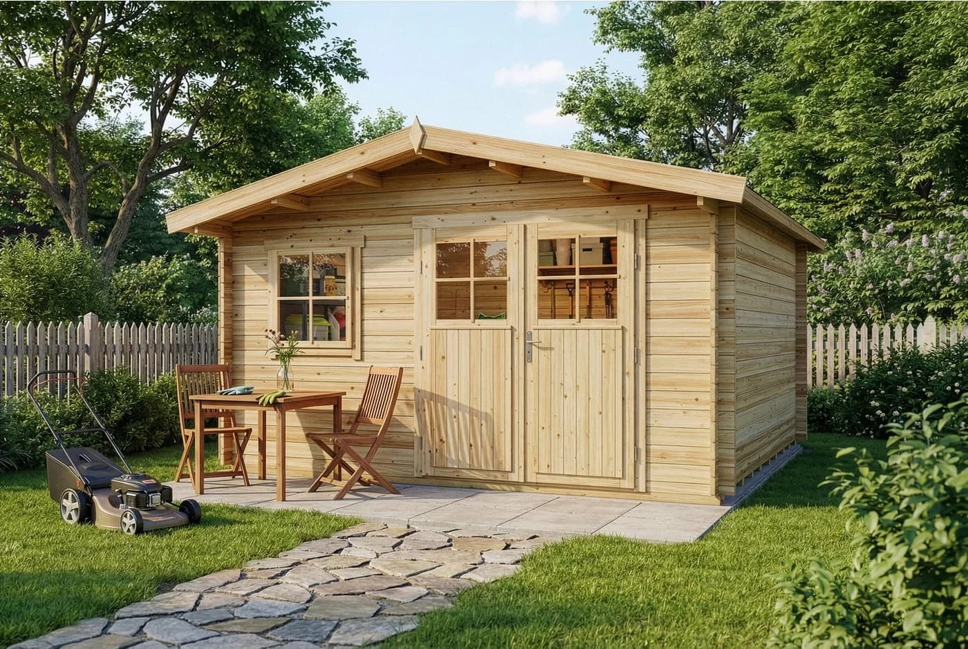 Alpholz Gartenhaus Valeria Naturbelassen Inkl. Fußboden - Bild 2