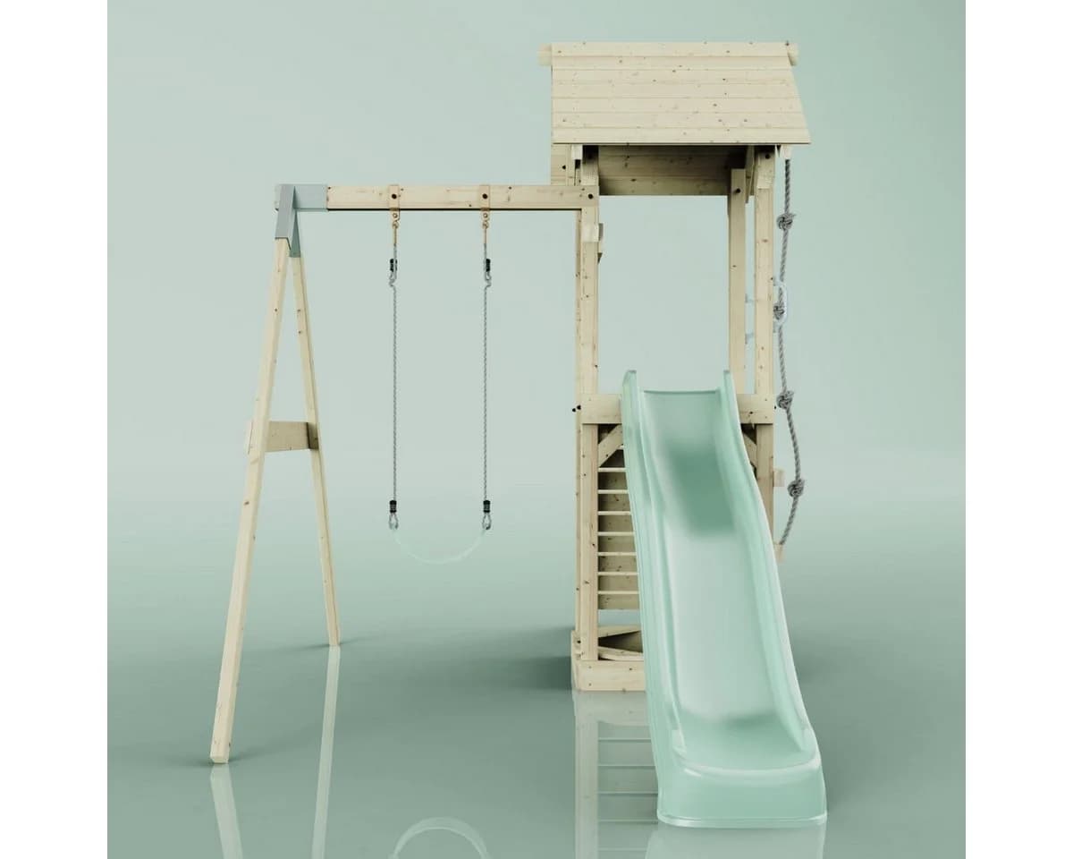 OutdoorToys Spielturm Göteborg Grün mit Schaukel & Rutsche - Bild 3