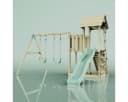 OutdoorToys Spielturm Uppsala Holz Grün mit Schaukel & Rutsche Bild 1
