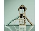 OutdoorToys Spielturm Uppsala Holz Grün mit Schaukel & Rutsche Bild 4