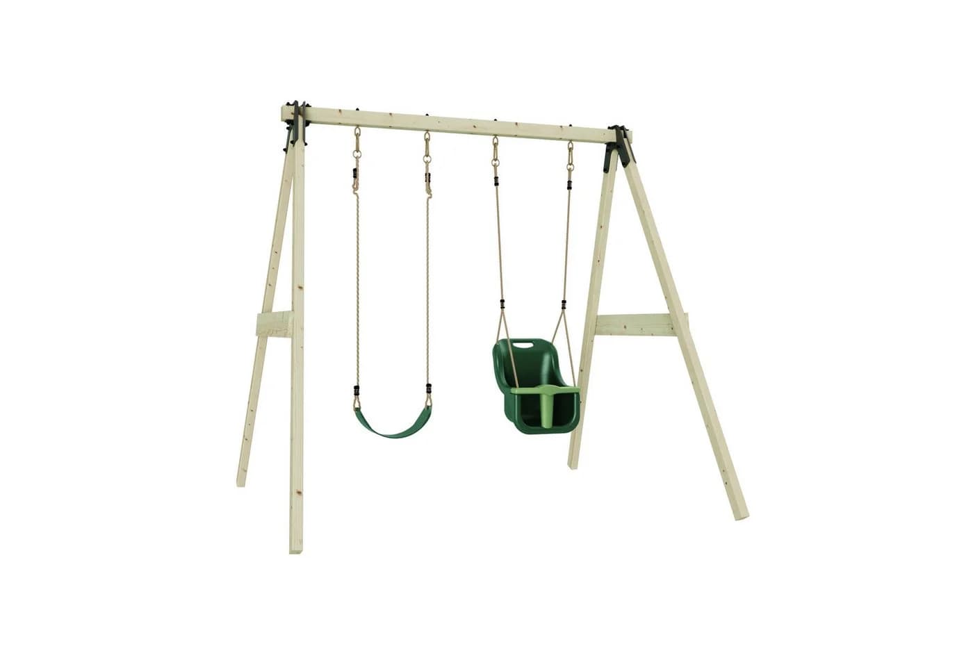 OutdoorToys Schaukel Lilie Doppelschaukel Holz Dunkelgrün - Bild 2