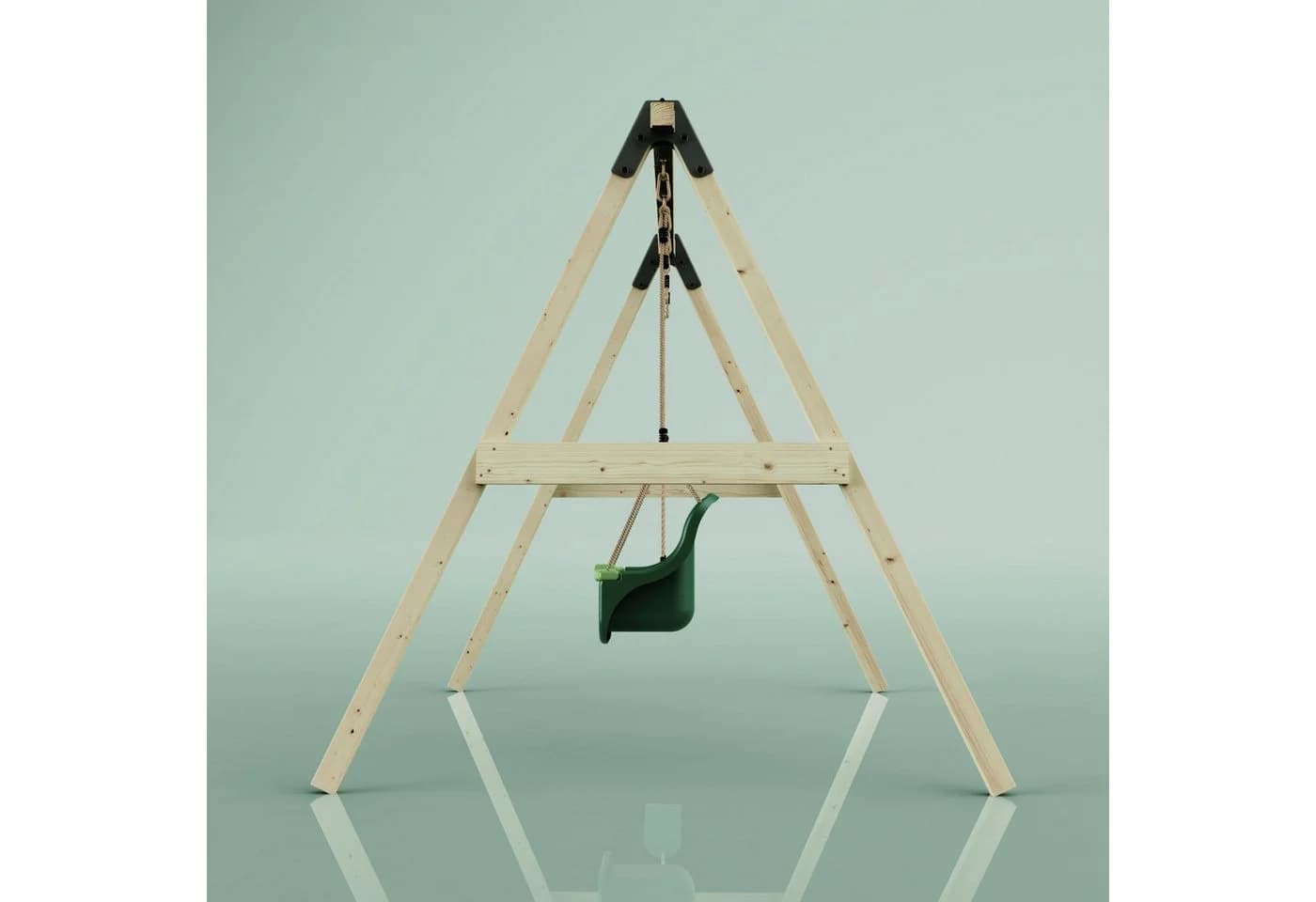 OutdoorToys Schaukel Lilie Doppelschaukel Holz Dunkelgrün - Bild 4