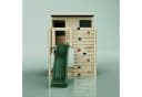 OutdoorToys Stelzenhaus Polarstern, aus Holz in Dunkelgrün mit Rutsche, Kletterwand Bild 3