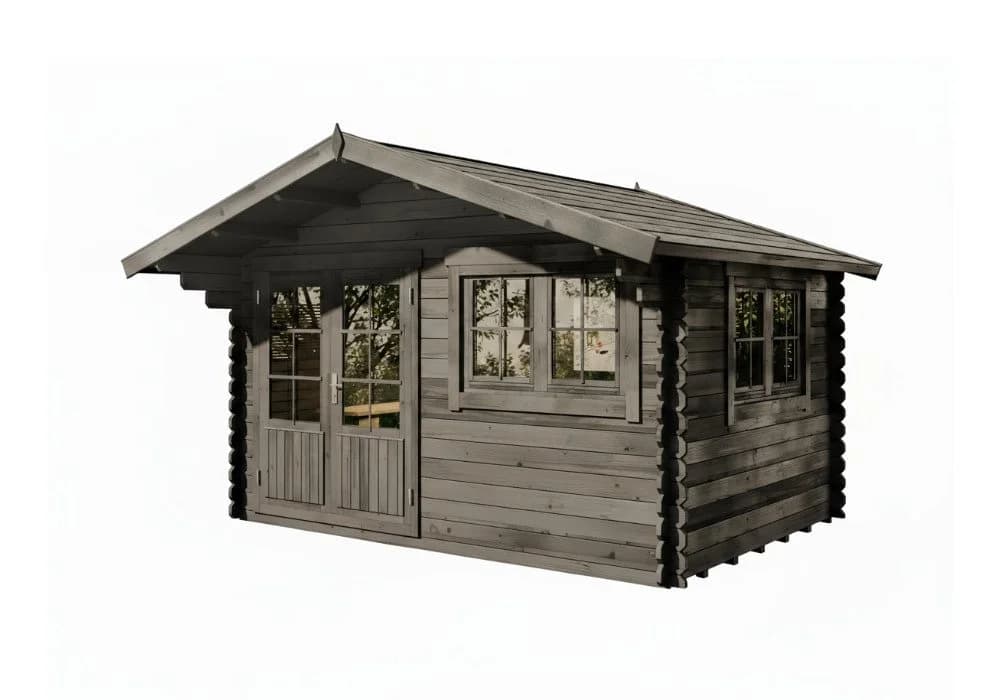Alpholz Gartenhaus Gabriel 435x367 cm Grau Holz Set - Bild 5