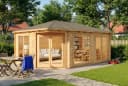 Alpholz Gartenhaus 5-Eck Julia Massivholz Isolierglas Bild 2