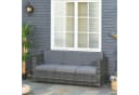 Outsunny Rattan Sofa Metall PE-Rattan Polyester Bild 2