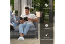 Outsunny Rattan Sofa Metall PE-Rattan Polyester Bild 4
