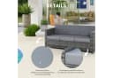 Outsunny Rattan Sofa Metall PE-Rattan Polyester Bild 5