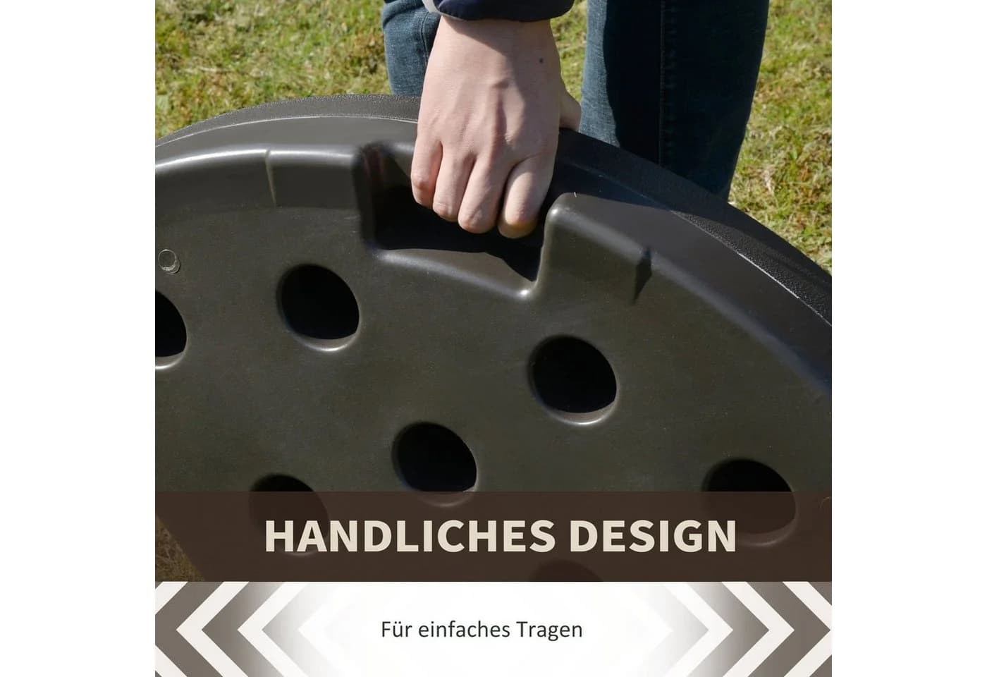 Outsunny Schirmgewicht 4-tlg. HDPE Kaffee - Bild 5