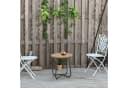 Outsunny Gartentisch Stahl Kunststoff Lattenrost-Design Bild 3