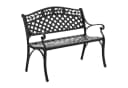 Outsunny Gartenbank Aluminium Schwarz Nostalgisches Design Bild 1