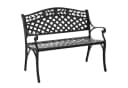 Outsunny Gartenbank Aluminium Schwarz Nostalgisches Design Bild 2
