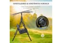 Outsunny Hollywoodschaukel 2-Sitzer Schwarz Verstellbares Sonnendach Bild 5