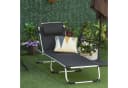 Outsunny Gartenliege 5-stufig verstellbar Schwarz Aluminium Bild 3