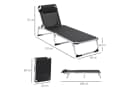 Outsunny Gartenliege 5-stufig verstellbar Schwarz Aluminium Bild 5
