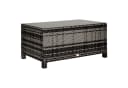 Outsunny Gartentisch Grau Polyrattan Beistelltisch Bild 1