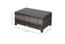 Outsunny Gartentisch Grau Polyrattan Beistelltisch Bild 3