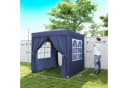 Outsunny Faltpavillon 2x2m Blau mit UV-Schutz & 4 Seitenwänden Bild 3