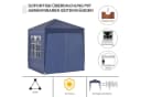 Outsunny Faltpavillon 2x2m Blau mit UV-Schutz & 4 Seitenwänden Bild 4