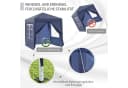 Outsunny Faltpavillon 2x2m Blau mit UV-Schutz & 4 Seitenwänden Bild 5