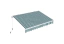 Outsunny Markise Outdoor manuelle Balkonmarkise 3,95m mit Handkurbe Bild 1