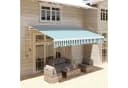 Outsunny Markise Outdoor manuelle Balkonmarkise 3,95m mit Handkurbe Bild 3