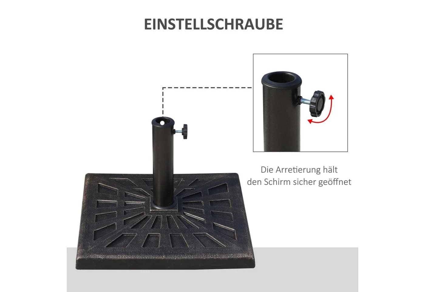 Dekorativer Schirmständer aus Kunstharz in Bronze - Bild 5