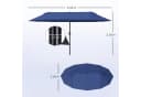Outsunny Doppelsonnenschirm Blau mit Handkurbel Bild 3