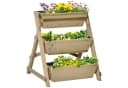 Outsunny 3-stufiges Hochbeet aus massivem Tannenholz Bild 1