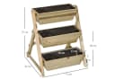 Outsunny 3-stufiges Hochbeet aus massivem Tannenholz Bild 3