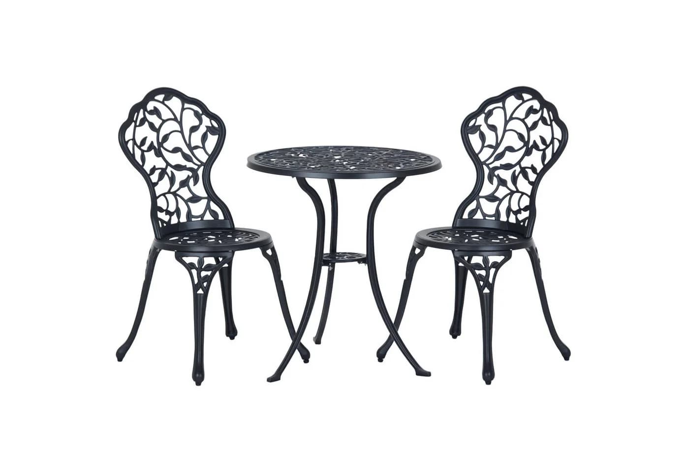 Outsunny Bistroset Aluminiumguss Modern