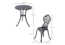 Outsunny Bistroset Aluminiumguss Modern Bild 3