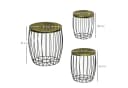 Outsunny Gartentisch Set 3-tlg. Metall Rattan Bild 3