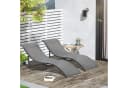 Outsunny Gartenliege 2er Set Aluminium Texteline Dunkelgrau Bild 2