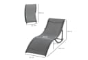 Outsunny Gartenliege 2er Set Aluminium Texteline Dunkelgrau Bild 3