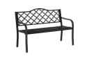 Outsunny Gartenbank Metall Sitzbank Schwarz Bild 1