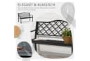 Outsunny Gartenbank Metall Sitzbank Schwarz Bild 4