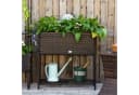 Outsunny Blumenkasten mit Füßen PE-Rattan Metall Braun Bild 2