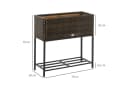Outsunny Blumenkasten mit Füßen PE-Rattan Metall Braun Bild 3