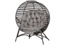 Outsunny Gartenstuhl Adirondack-Schaukelstuhl Braun Bild 1