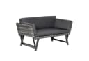 Outsunny Gartensofa 2 Sitzer Grau Polyrattan Klappbar Bild 1