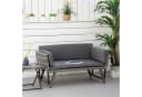 Outsunny Gartensofa 2 Sitzer Grau Polyrattan Klappbar Bild 2