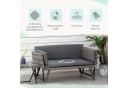 Outsunny Gartensofa 2 Sitzer Grau Polyrattan Klappbar Bild 5