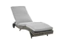 Outsunny Gartenliege mit Kissen Grau Polyrattan Sonnenliege Bild 1