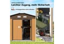 Outsunny Gerätehaus Gelb Verzinkter Stahl Bild 5