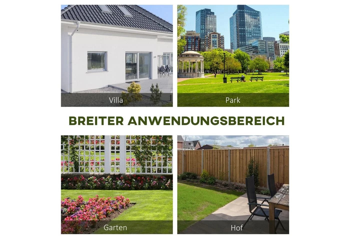 Outsunny Parkbank aus Massivholz mit Rückenlehne Natur - Bild 5