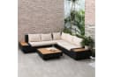 Outsunny Sitzgruppe Gartengarnitur Schwarz Polyrattan Bild 1