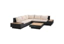 Outsunny Sitzgruppe Gartengarnitur Schwarz Polyrattan Bild 2